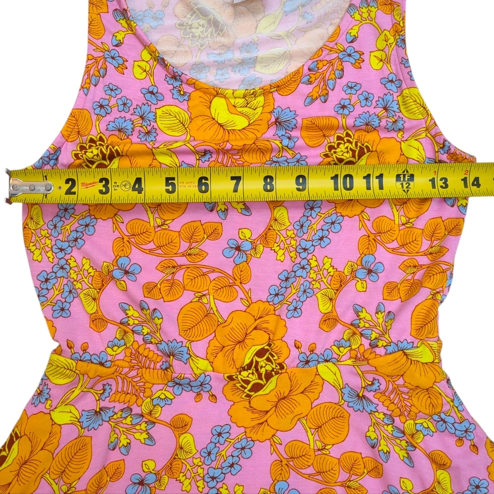 Agnes & Dora Fit and Flare Tank Dress, I Got You Babe Fisher X-Small Floral Midi - Picture 10 of 16